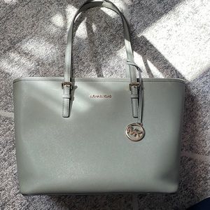 Neutral Green MK Michael KORS tote